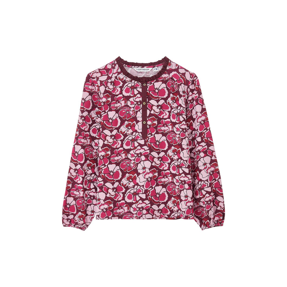 Lighthouse Women's (Uk, Cranberry Floral) Juliette Blouse Size 16