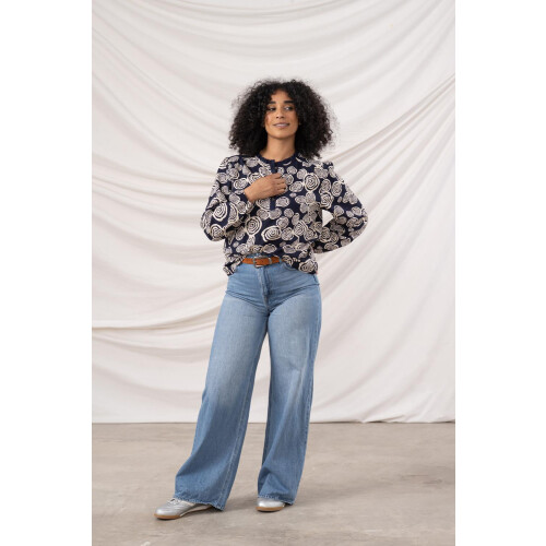 LightHouse (UK 14, Navy Swirl) Juliette Womens Blouse 1