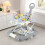 (Grey) Toddler Walker with 4-Wheel Stability, 3-Position Adjustable Height, 2-Position Adjustable Seat, 2-Position Adjustable Handle 3
