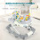 (Grey) Toddler Walker with 4-Wheel Stability, 3-Position Adjustable Height, 2-Position Adjustable Seat, 2-Position Adjustable Handle 9