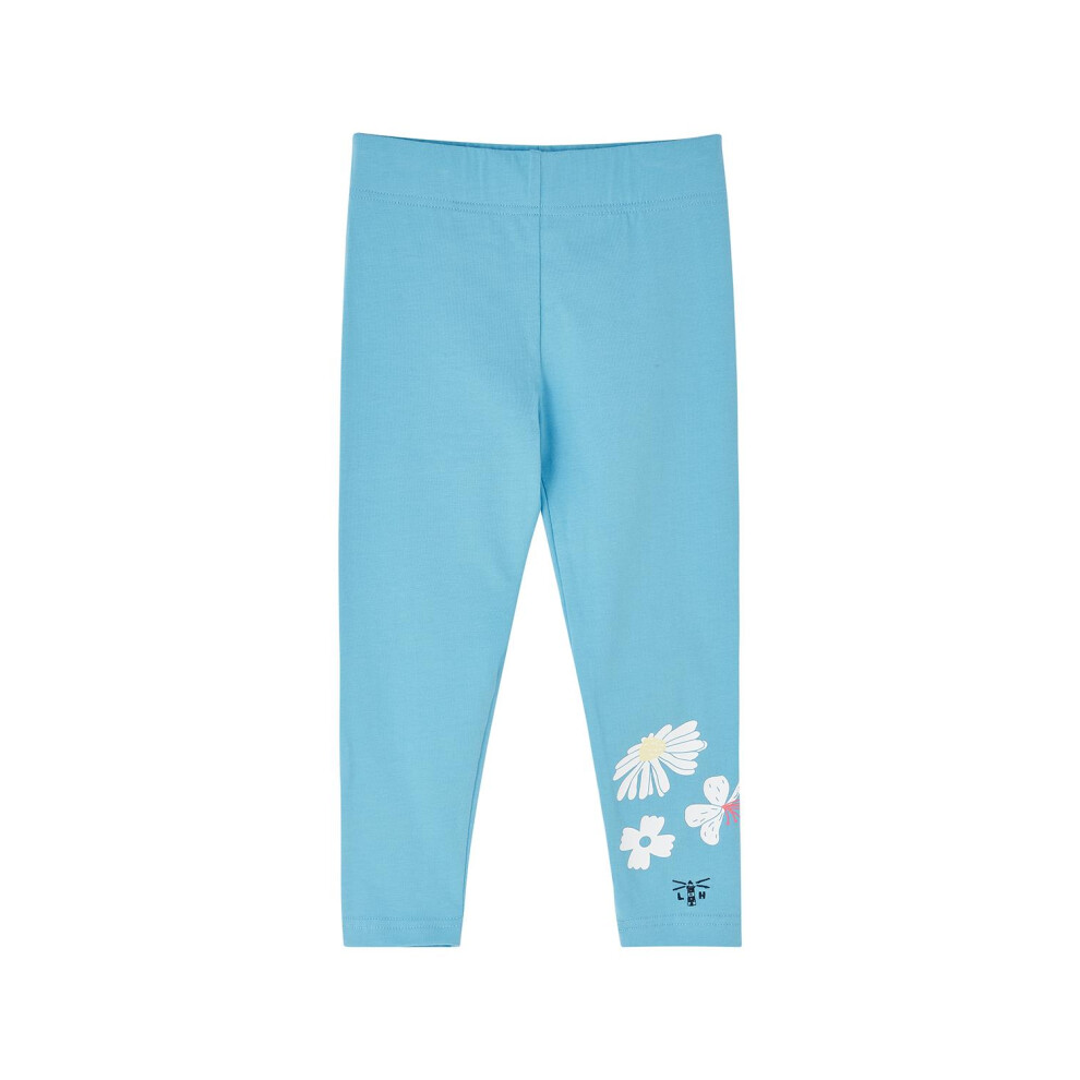 Lighthouse (5-6 Yrs, Blue Daisy) Mollie Kids Stretch Leggings