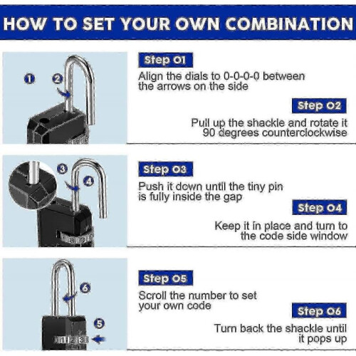 50 Pieces Small Combination Lock 3 Digit Combination Lock Small Padlock 2