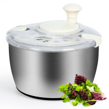 Salad Spinner & Vegetable Dehydrator Quick-dry Manual Kitchen Tool for Lettuce 5Qt