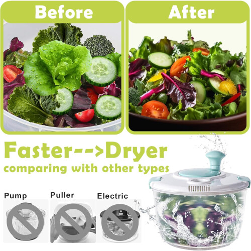 Salad Spinner for Lettuce and Vegetable 4.8 Qt 2