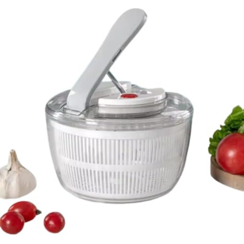 Plastic Manual Salad Spinner for Lettuce and Vegetable Salad Preparation 5L