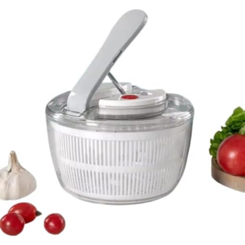 Plastic Manual Salad Spinner for Lettuce and Vegetable Salad Preparation 5L 1