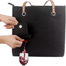 Shared Wine Tote with Drink Dispenser, Tote Shoulder Bag for Beach, Travel, Picnic, Camping P2025011
