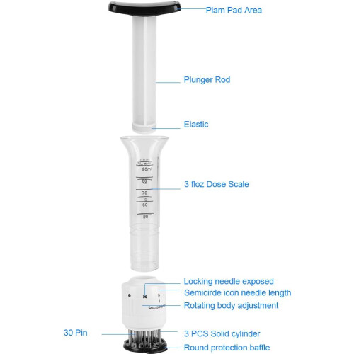 Meat Tenderizer Needle and Meat Injector for Cooking Kitchen Tool 2