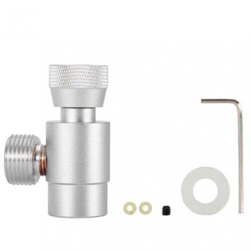 CO2 Filling Tank Cylinder Refill Adapter Connector Kit for SodaStream (Silver without Meter)