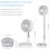 Foldaway Rechargeable Pedestal Fan for Home Kitchen Camping 2