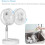 Foldaway Rechargeable Pedestal Fan for Home Kitchen Camping 5