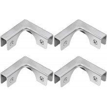 Glass Clamp, 4 Pieces of L Shaped Stainless Steel Glass Connectors, for 8-10mm Glass