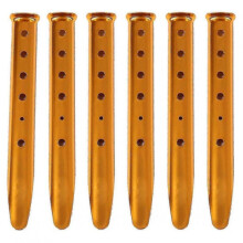 6pcs Snow And Sand Tent Stakes Pegs Aluminum Alloy U-shaped Pegs Tent Nails Lightweight for Camping (haoyi