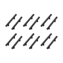 12 Pack Cabinet Pulls Black Stainless Steel Kitchen Drawer Pulls Cabinet Handles 150mm Length, 96mm