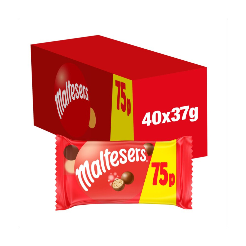 Maltesers Milk Chocolate & Honeycomb Snack Bag 37G (Pack Of 40)