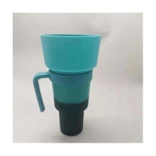 Stadium Tumbler with Snack Bowl, Snack Tumbler, Leakproof Snack Cup, Reusable Snack And Drink Cup F