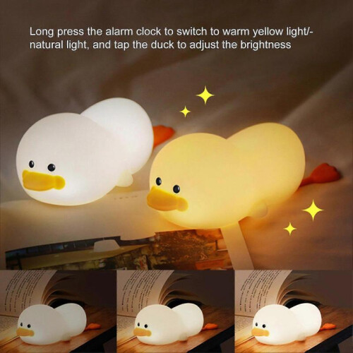 Atmosphere Lamp Lovely Adjustable Vinyl Duck Touch Sensor Night Light Shooting Props  hy 2