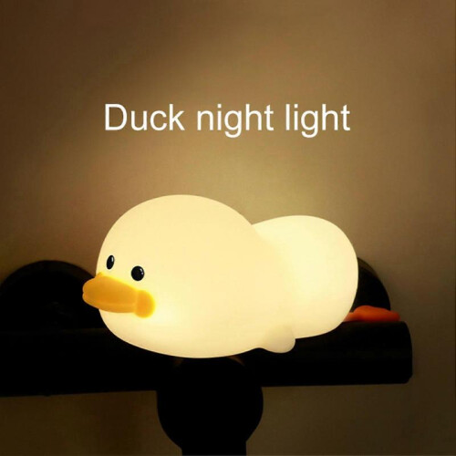 Atmosphere Lamp Lovely Adjustable Vinyl Duck Touch Sensor Night Light Shooting Props  hy 1