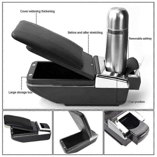 Car Storage Box Pu Leather Central Armrest Box for Swift 2005-2019 Interior Accessories 2