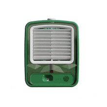 Small Desk Fan with Mist Spray,led Night Light,usb Rechargeable Water Misting Fan, Portable Desktop