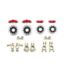 For Kingmotor 1/7 Pulley C3 E8414 E8415 Simulation Disc Brake Caliper Upgrade,red+brown