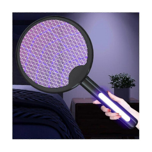 3000v Electric Mosquito Swatter with Lamp Usb Rechargeable Foldable Bug Zapper Summer Fly Swatter/h 2