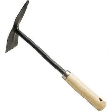 Garden Hoes Wooden Metal Pickaxe, Carbon Steel Pickaxe - Heavy Duty for Loosening Soil, Weeding And Digging Rust Proof Hy