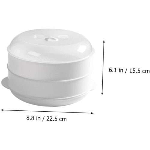 Microwave Steamer for Kitchen in White 2