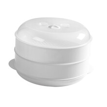Microwave Steamer for Kitchen in White