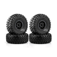 4pcs 135mm Metal 2.2inch Beadlock Wheel Rim Tire for 1/8 1/10 Rc Crawler Car Axial Scx10 Wraith Rr1