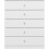 Seconique Denver 5 Drawer Chest White Gloss 4