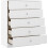 Seconique Denver 5 Drawer Chest White Gloss 6