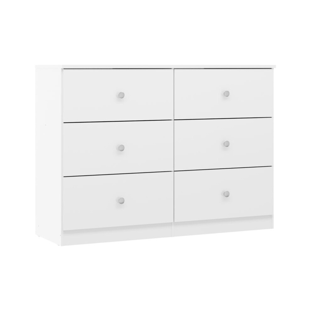 Seconique Denver 6 Drawer Chest Gloss White