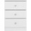 Seconique Denver 3 Drawer Bedside White Gloss 4