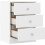 Seconique Denver 3 Drawer Bedside White Gloss 5