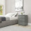 Seconique Denver 3 Drawer Bedside Grey Gloss 6