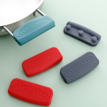 (Red, 2pcs) 2pcs Extra-thick Anti-ironing Clip Pan Handle Cover Heat Insulation Covers Pot Ear Clip Non-slip Steamer Casserole Pan Handle Holder Pot Ear Sleeve