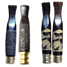 (brown black) Holder Wooden Carved Cigarette Holder Removable Easy Cleaning Holders Medium and thin cigarettes/thick and thin cigarettes (D-2D)