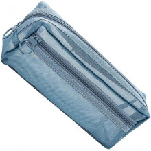 (blue) Mesh Pencil Case Mesh Pencil Bag Multifunctional Clear Pencil Pouch Pen Organizer Box School Supplies 2 Layer