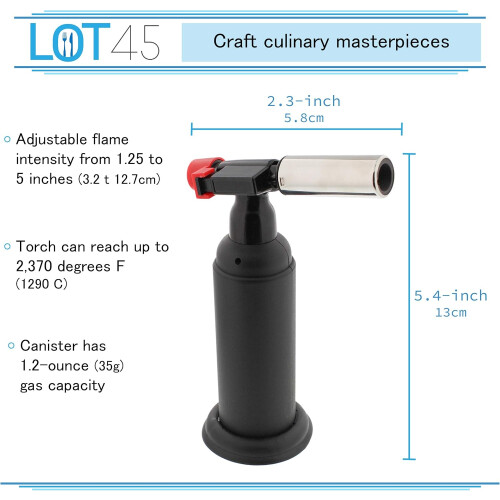 1 oz Small Butane Kitchen Torch for Cooking with Big Flame 2