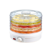 Electric Adjustable Thermostat Food Fruit Dehydrator Machine BPA Free 5 Tray