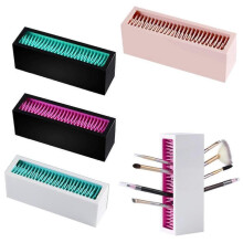 (1) Lipstick Holder,Makeup Organiser,Silicone Makeup Brush Stand,Cosmetics Storage Box,Make Up Storage for Lipstick Rack,1pcD-