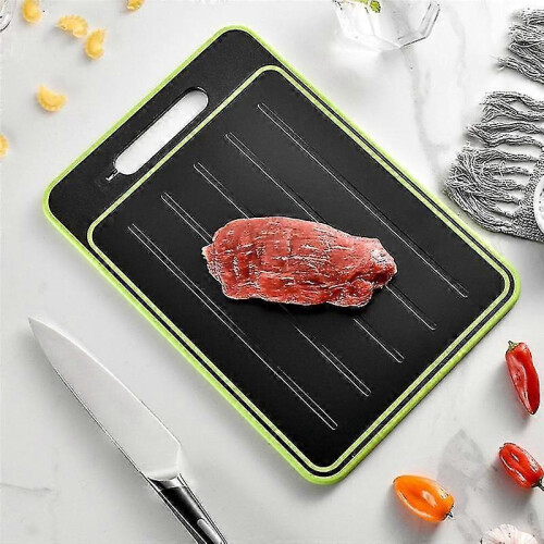 Chopping Board with Defrosting Function - Twin Pack - 3x Faster -with Integrated Knife Sharpener An 1