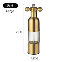 (Gold(Large), 1 PCS) Salt And Pepper Grinder Set Manual Stainless Steel Faucet Salt Shakers Mill With Handle Refillable Adjustable Coarseness 2024 Hot