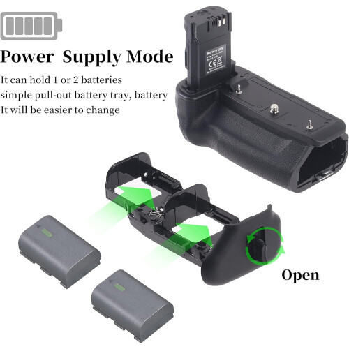 Vertical Battery Grip for DSLR Camera with Battery Holder Function 1