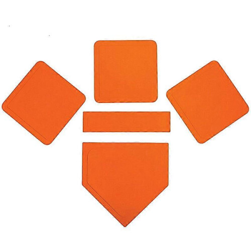 (orange) SPORTS Baseball Softball Throw Down Baseball Bases Set 1