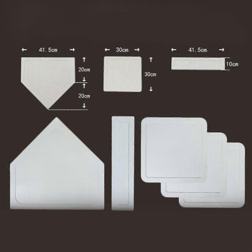 (White) SPORTS Baseball Softball Throw Down Baseball Bases Set 1