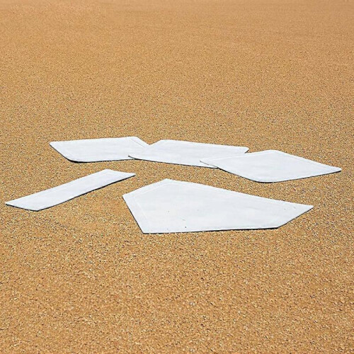 (White) SPORTS Baseball Softball Throw Down Baseball Bases Set 2