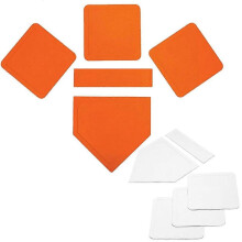 (orange) SPORTS Baseball Softball Throw Down Baseball Bases Set