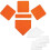 (orange) SPORTS Baseball Softball Throw Down Baseball Bases Set 1